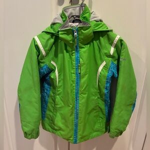 Karbon Green and Blue Ski Coat